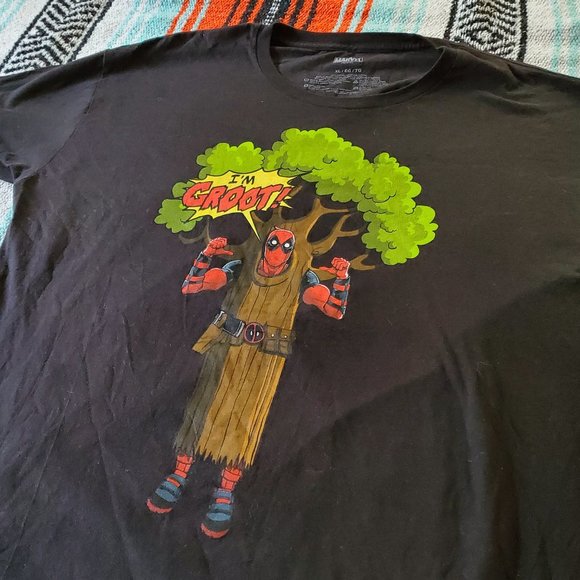 XL I'm Groot, Deadpool Official Marvel T-Shirt - Picture 1 of 2
